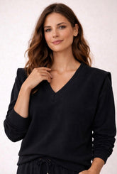 LONG SLEEVE V NECK TOP DNOS-416