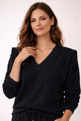 LONG SLEEVE V NECK TOP DNOS-416