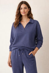 LONG SLEEVE COLLAR TOP DNOS-415