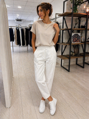 BARREL TROUSERS WHITE