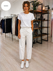 BARREL TROUSERS WHITE