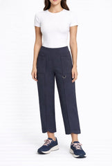 HEMMED TROUSERS NAVY