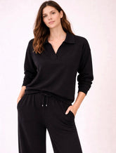 LONG SLEEVE COLLAR TOP DNOS-415