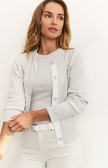 Batwing cardigan with contrasting details