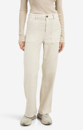 Cargo trousers with straight legs and patch pockets