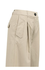 Cargo trousers with wide legs and pleat details - L30