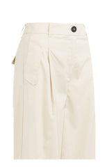 Cargo trousers with wide legs and pleat details - L32