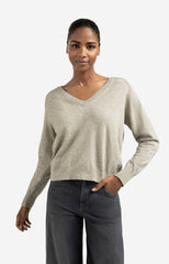 Double V-neck sweater with back button detail - Type: lookbook