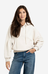 Hoodie with pleated hem - Type: lookbook