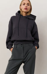 Hoodie with pleated hem - Type: lookbook