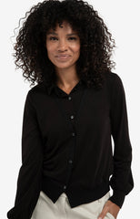 Jersey blouse with double layer effect