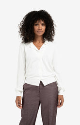 Jersey blouse with double layer effect