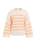 Knitted sweater with stripes and wide sleeves - Type: product