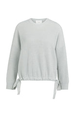 Knitted sweater with tie details at the hem - Type: product