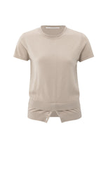 Knitted top with double hem and button details - Type: product