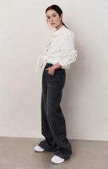 Layered blouse with tie detail and long sleeves - Type: lookbook