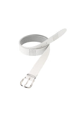 Leather belt with cut-out details - Type: product