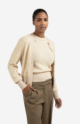 Long sleeve cardigan with double rib details - Type: lookbook