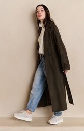Long suedine coat with belt - Type: lookbook