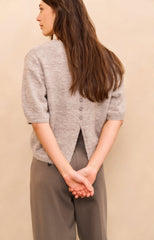 Melange knit with V-neck and button details - Type: lookbook