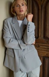 Oversized blazer with fancy button details