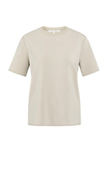 Short sleeve sweatshirt with ribbed knit neckline - Type: product