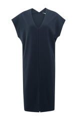 Sleeveless dress with double V-neck and front slit - Type: product