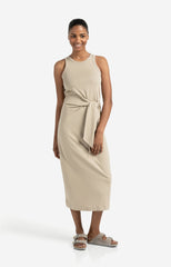 Sleeveless dress with waist tie detail - Type: lookbook