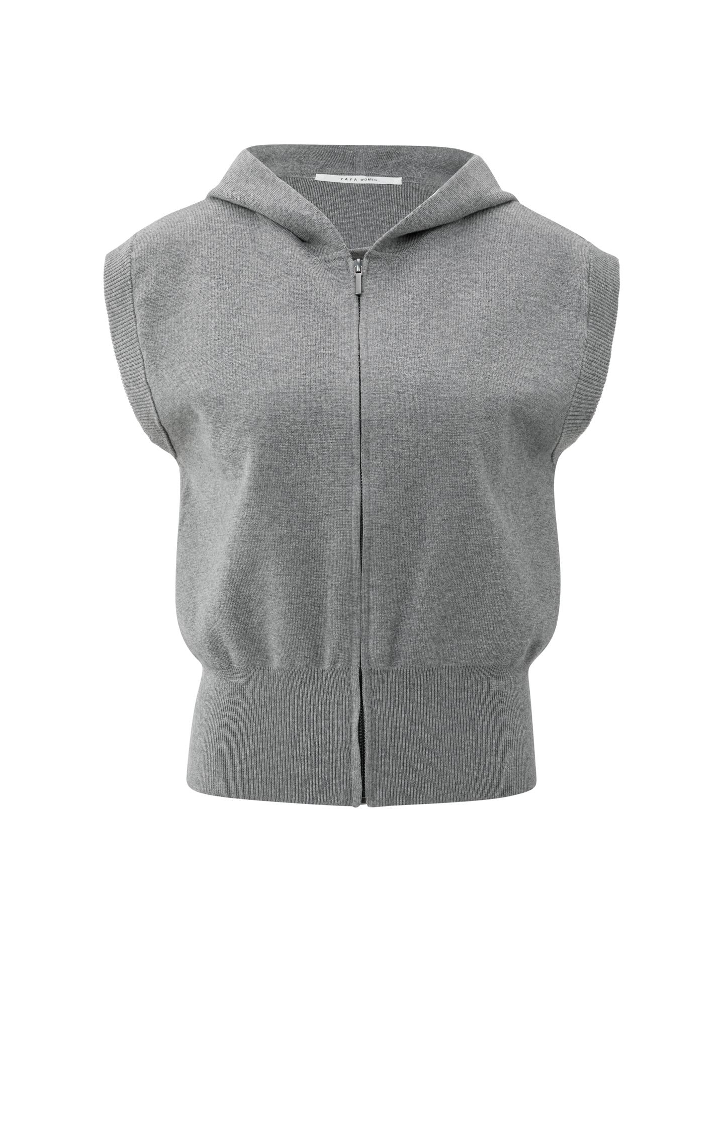 Sleeveless hoodie with zipper and hood - Type: product