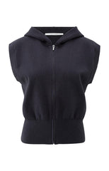 Sleeveless hoodie with zipper and hood - Type: product