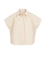 Sleeveless striped blouse with button detail - Type: product