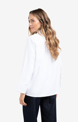 Soft oversized blouse with wide cuffs and chest pocket