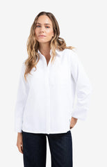 Soft oversized blouse with wide cuffs and chest pocket - Type: lookbook