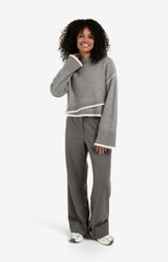 Soft structured trousers with big turn-ups