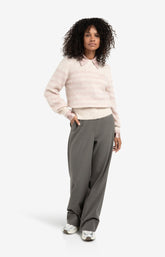 Striped sweater with round neck and long sleeves - Type: lookbook