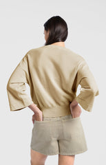 Sweater with mixed textures