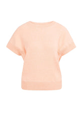 Sweater with short sleeves and stitch details - Type: product