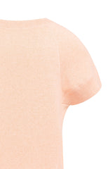Sweater with short sleeves and stitch details