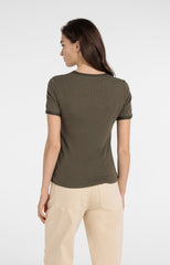 T-shirt with mesh details