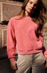 Teddy sweater with ribbed trims and round neckline - Type: lookbook