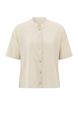 Textured cardigan with short sleeves