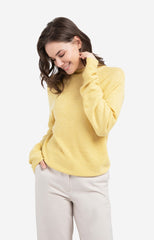 Textured knit sweater with buttoned back