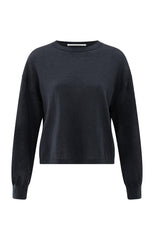 Textured knitted sweater with round neckline - Type: product