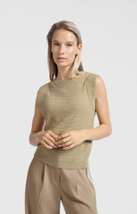 Textured sleeveless top