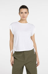 Top with short sleeves and adjustable cords