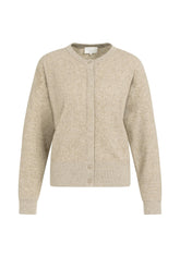 Towel-textured knit cardigan with long sleeves - Type: product