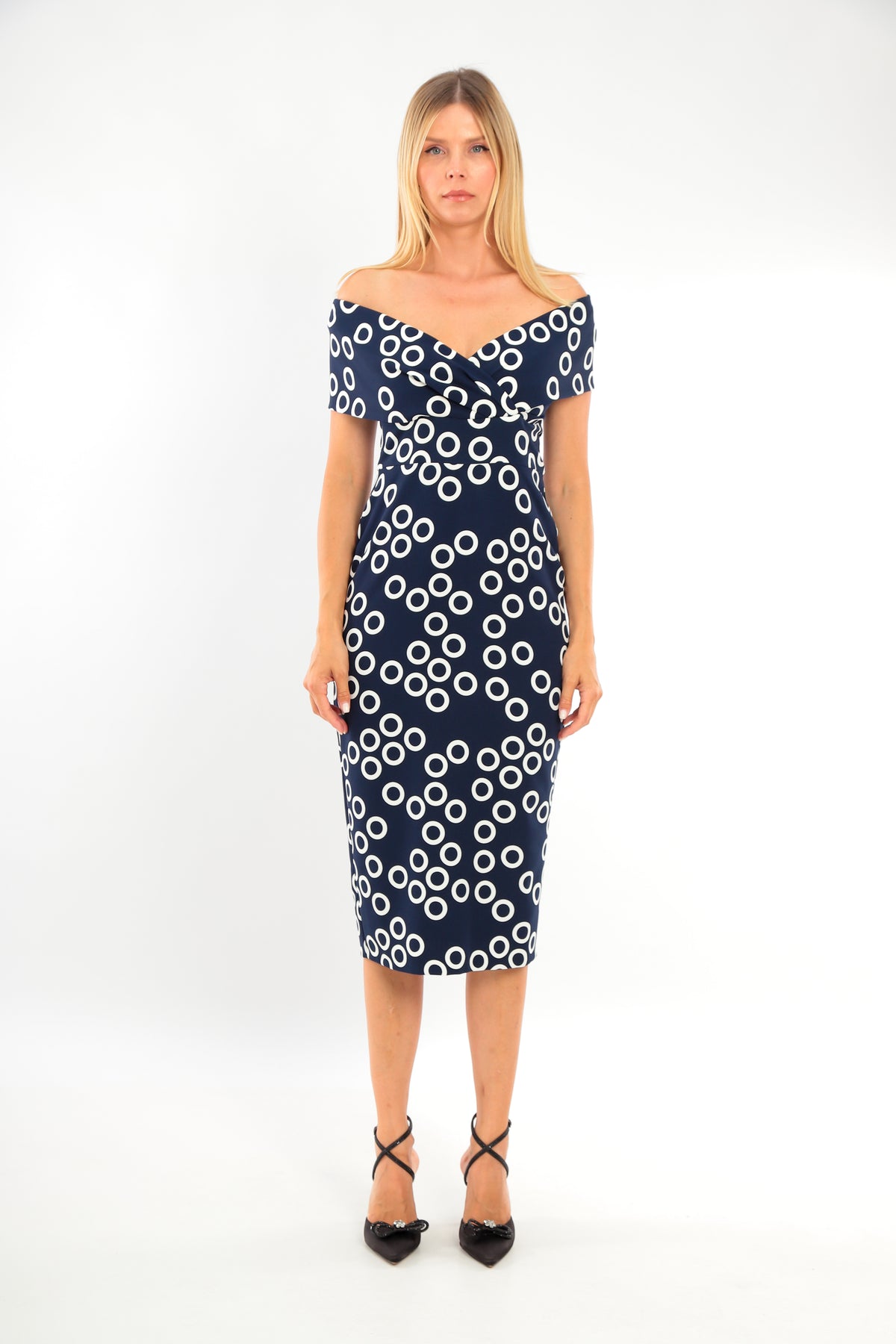 Ladies Dress L-25SS-2014-02 NAVY
