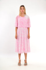 Ladies Dress L-25SS-2017-52 PINK