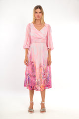 Ladies dress L-25SS-2021-39 PINK