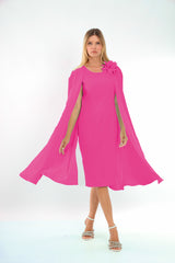 Ladies Dress L-25SS-2041-40 HOT PINK